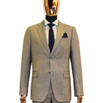 Two Buttons Tan Birdseye Suit