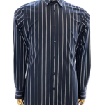 Dark Blue- Striped Casual Shirt
