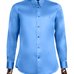 Blue- Collar Pin Shirt