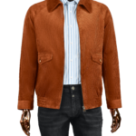 Orange Casual Men's Jacket