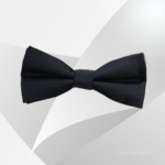 Black Colour Cotton Bow Tie For Men