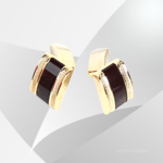 Golden Curved Design Cufflinks